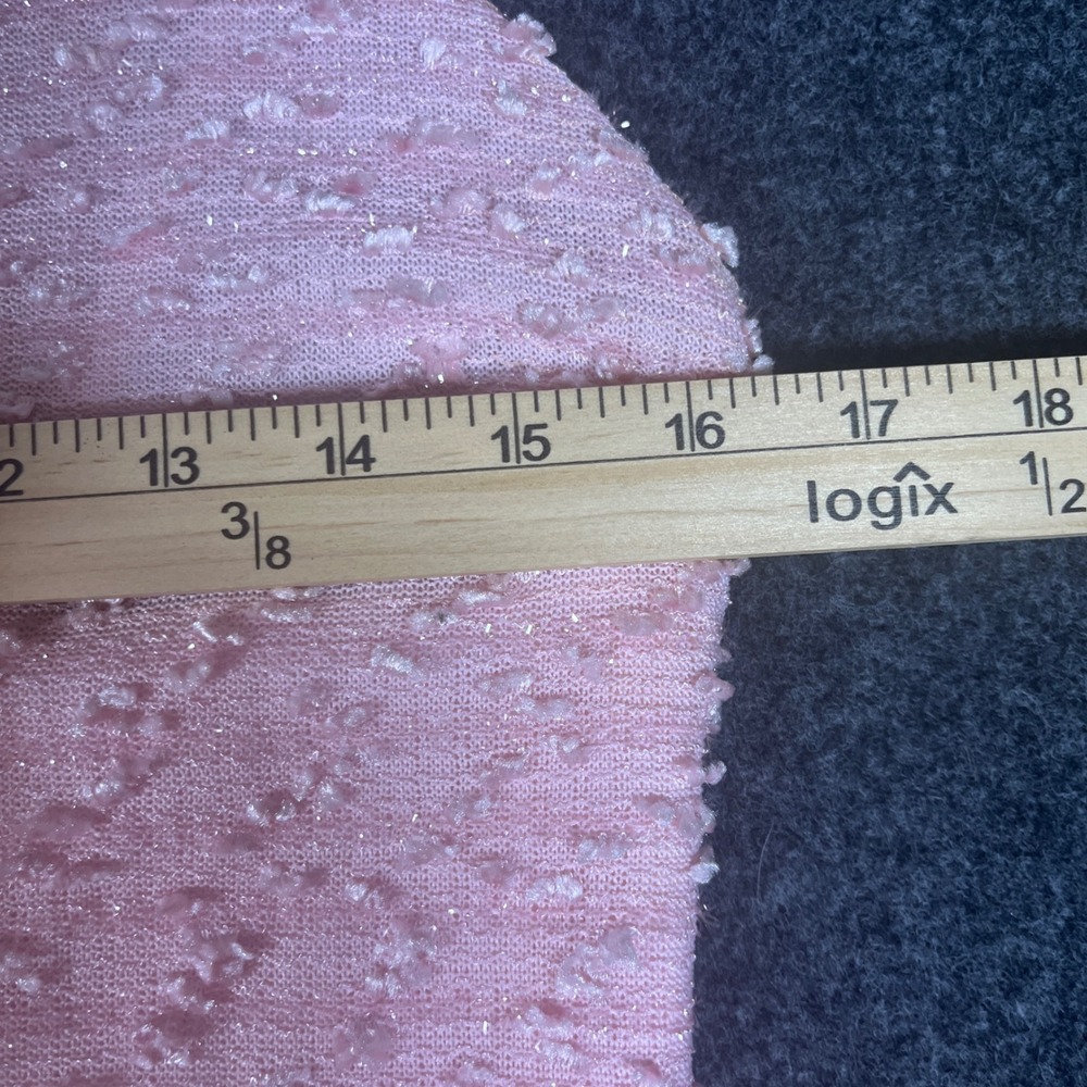Lulus Pop the Bubbly Pink Preppy Tweed Mini Shift Party Dress Light Pink Sz L - Picture 9 of 14
